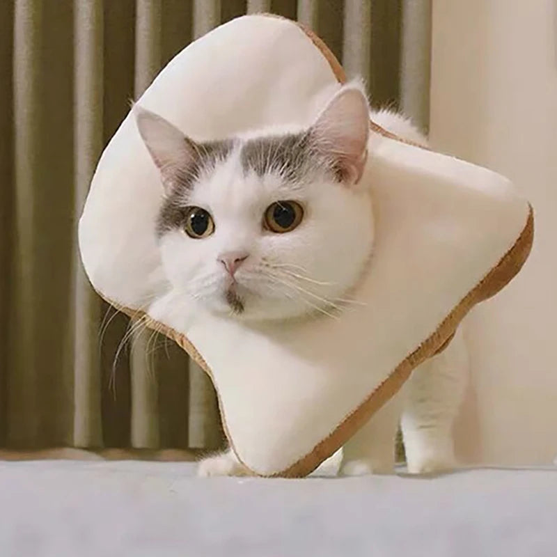 Soft Toast Avocado Shaped Cotton Pet Elizabethan Collar Dog Cat Adjustable Wound Healing Collar Prevent Bite Neck Ring for Pets