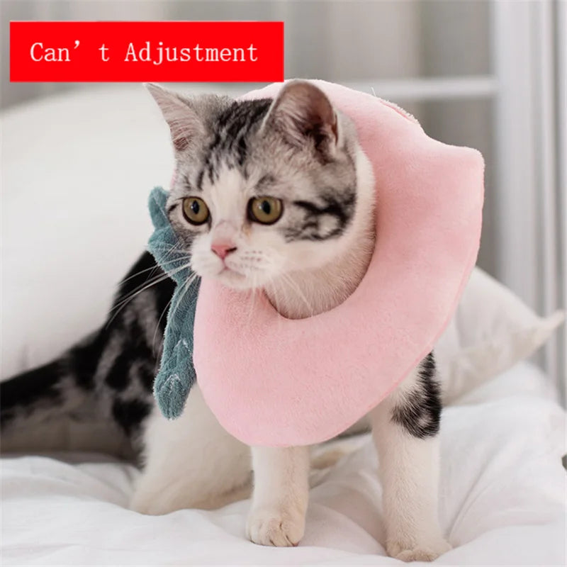 Soft Toast Avocado Shaped Cotton Pet Elizabethan Collar Dog Cat Adjustable Wound Healing Collar Prevent Bite Neck Ring for Pets