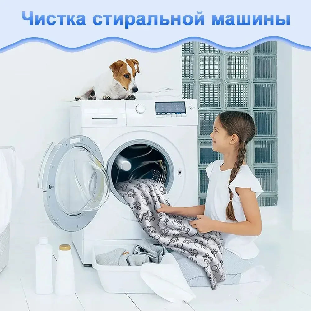 Pet Blanket 40X60Cm 52X76Cm 76X104Cm Soft Fluffy Flannel Dog Blanket Grey Footprint Pattern Pet Mat Blanket for Cat Dogs