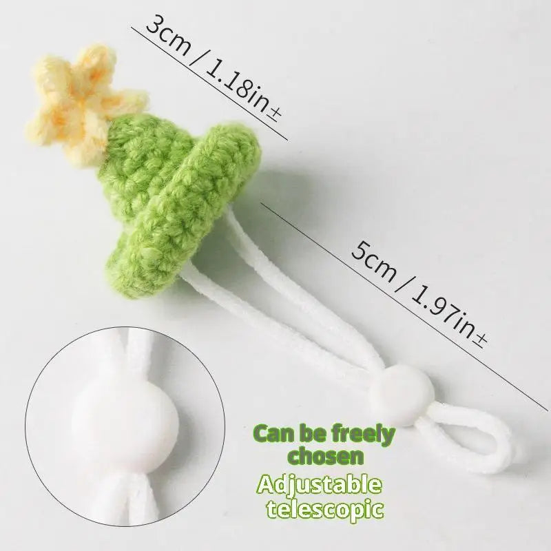 Cute Handmade Knitted Hat Pet Hat Tiny Hamster Parrot Chipmunk Guinea Pig Hat Small Animal Adjustable Hat Decoration Accessories